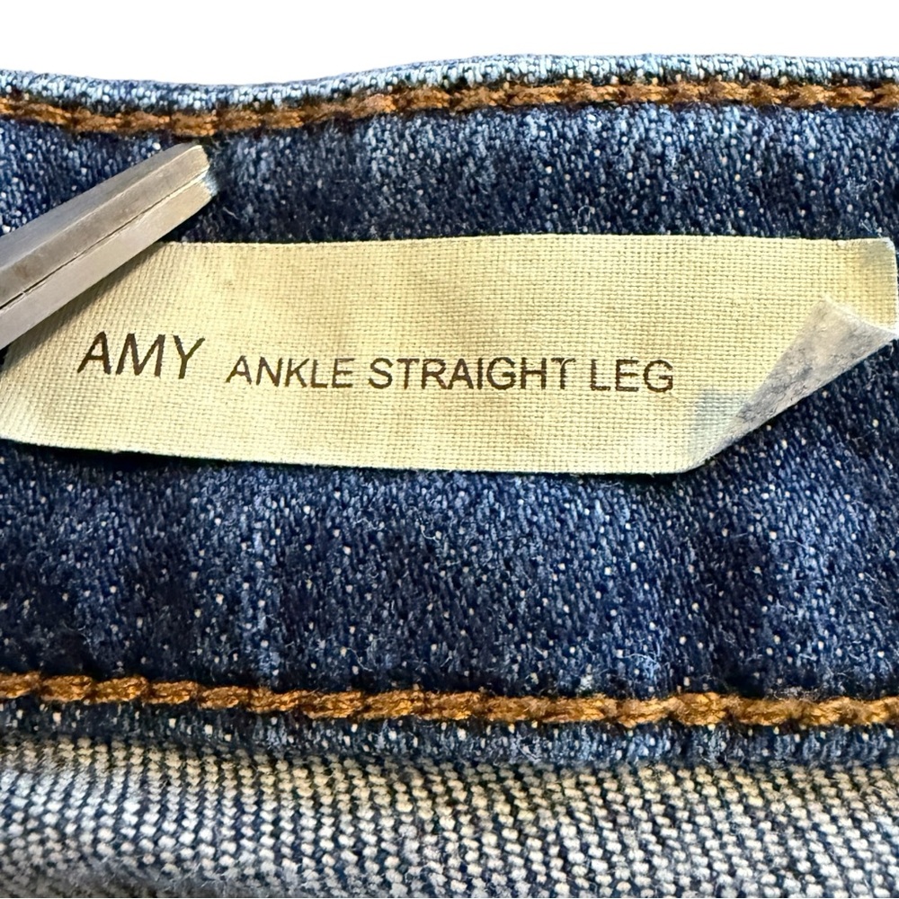 Kut from the Kloth Amy Ankle Straight Leg Jeans Distressed Cuffed Women’s 10 - Picture 8 of 16